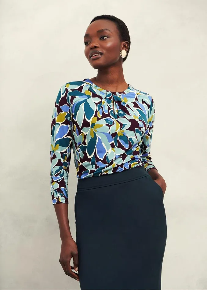 Tops Women HOBBS Julia Printed Top Malbec Multi