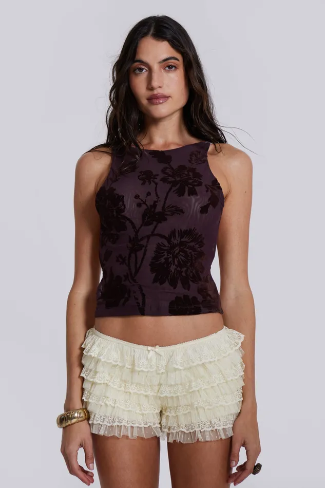 Tops Women Shop Vanilla Rhea Lace Bloomer Shorts Jaded London