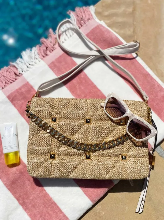 Tote Bags Jessica Simpson Lexi Crossbody In Straw Natural
