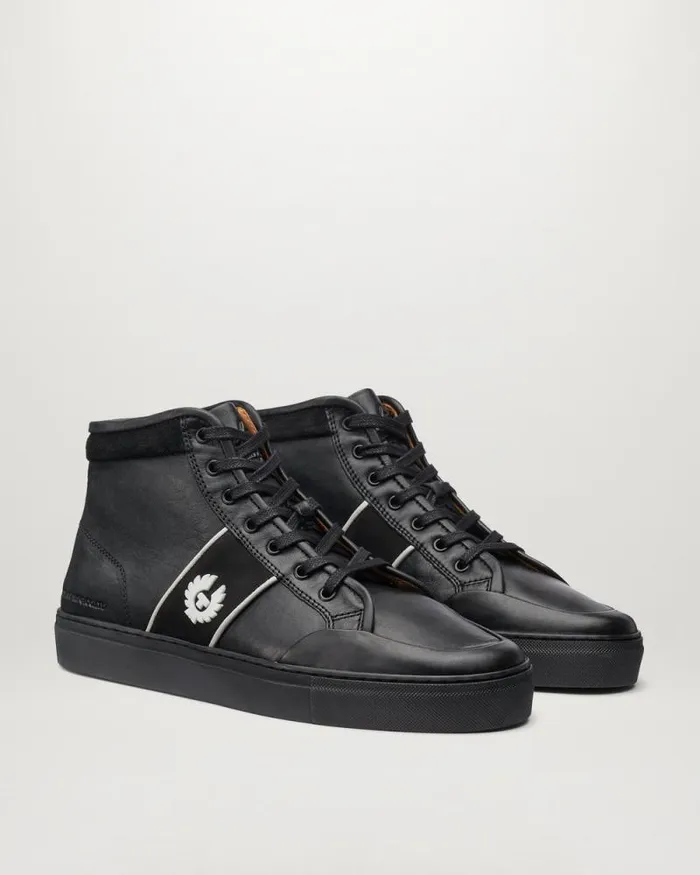Trainers Men Belstaff Phoenix High Top Sneakers Black Trainers Men Belstaff Phoenix High Top Sneakers Black