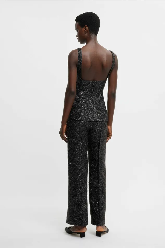 Trousers Daffy Trousers In Black Disco Tweed Emilia Wickstead Women Trousers Daffy Trousers In Black Disco Tweed Emilia Wickstead Women