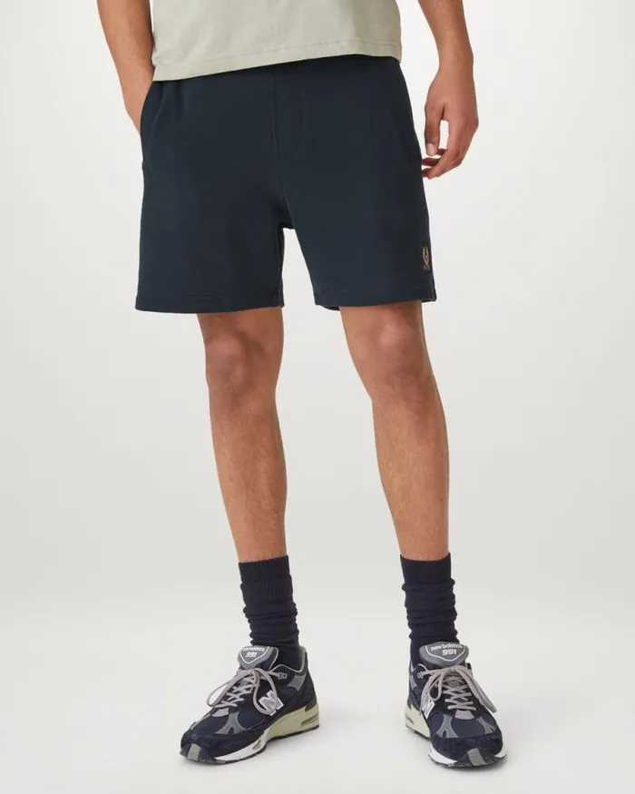Trousers Men Belstaff Belstaff Sweatshorts Dark Ink Trousers Men Belstaff Belstaff Sweatshorts Dark Ink