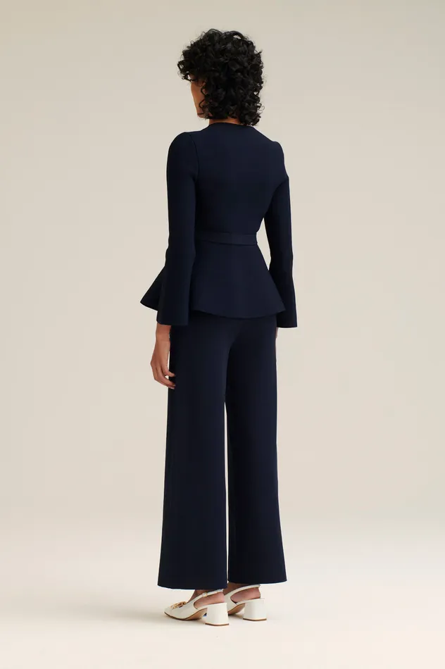 Trousers MICRO CREPE CROP TROUSER NAVY 8211 Scanlan Theodore Women Trousers MICRO CREPE CROP TROUSER NAVY 8211 Scanlan Theodore Women