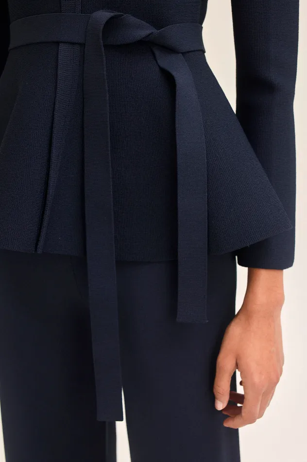 Trousers MICRO CREPE CROP TROUSER NAVY 8211 Scanlan Theodore Women Trousers MICRO CREPE CROP TROUSER NAVY 8211 Scanlan Theodore Women