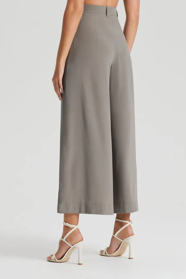 Trousers SILK CROP TROUSER TAUPE 8211 Scanlan Theodore Women Trousers SILK CROP TROUSER TAUPE 8211 Scanlan Theodore Women