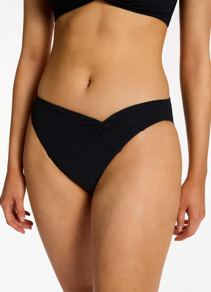 Twist Front Hipster Bikini Bottom Black Women JETS Australia Hipster Bikini Bottoms