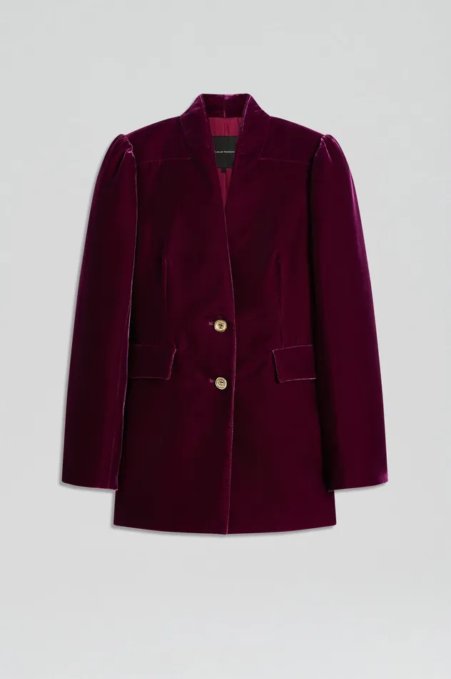 VELVET JACKET MULBERRY Women Jackets Scanlan Theodore VELVET JACKET MULBERRY Women Jackets Scanlan Theodore