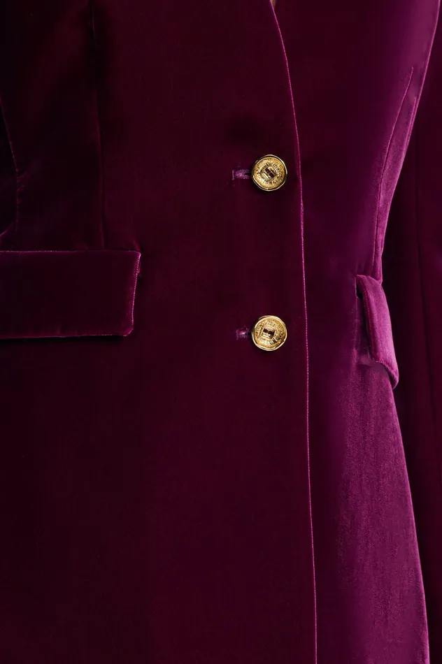 VELVET JACKET MULBERRY Women Jackets Scanlan Theodore VELVET JACKET MULBERRY Women Jackets Scanlan Theodore