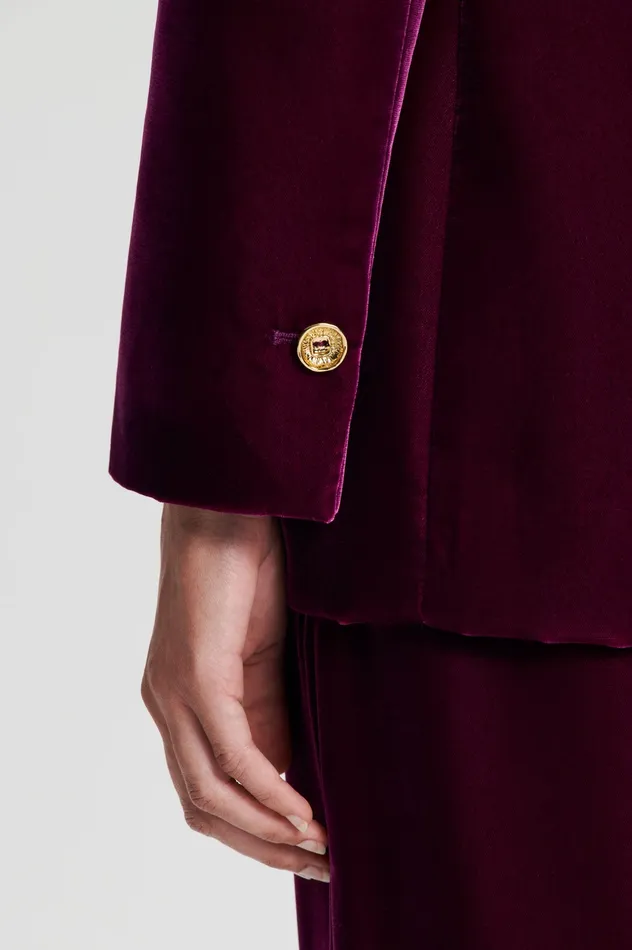 VELVET JACKET MULBERRY Women Jackets Scanlan Theodore VELVET JACKET MULBERRY Women Jackets Scanlan Theodore