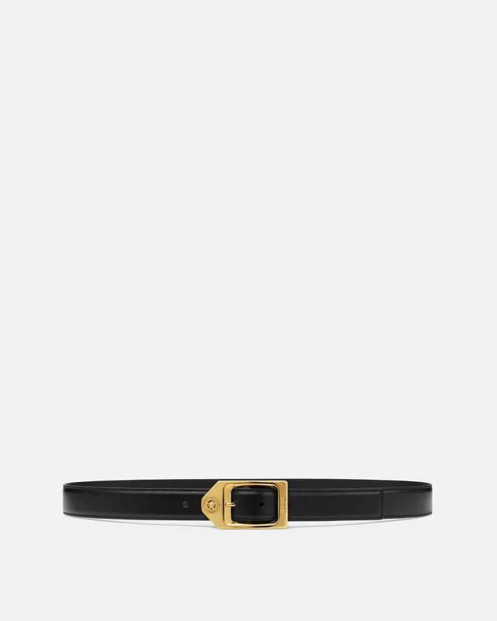 Versace Belts Men Medusa Biggie Leather Belt 12034 Blackgold