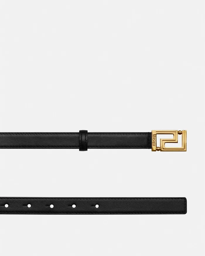 Versace Belts Women Greca Goddess Leather Belt 2 Cm Blackgold