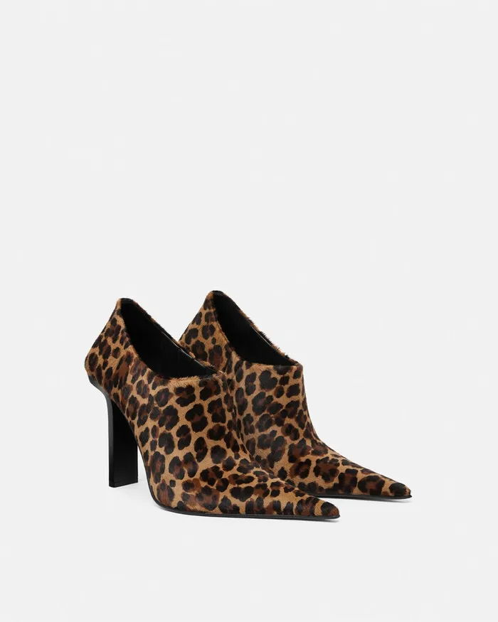Versace Boots Women Leopard Slice Ankle Boots 105 Mm Animalier