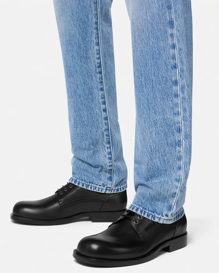 Versace Derby Shoes Men Metropoli Derby Shoes Black