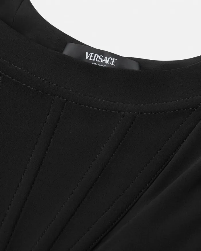 Versace Dresses Women Medusa 03995 Corset Gown Black