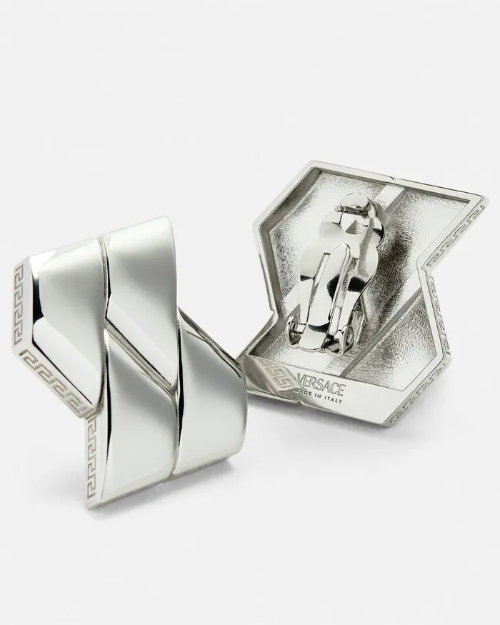 Versace Earrings Women Bind Earrings Silver