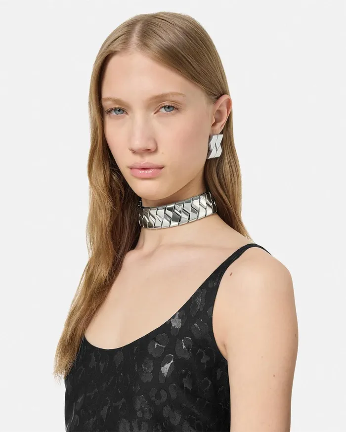 Versace Earrings Women Bind Earrings Silver