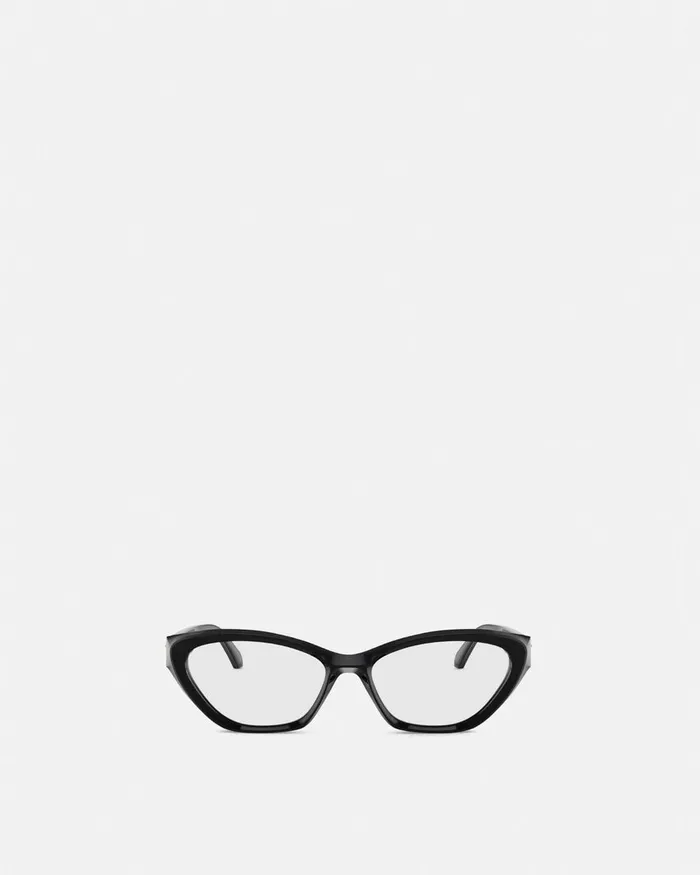 Versace Eyeglass Frames Women Medusa Plaque CatEye Glasses Blackgold