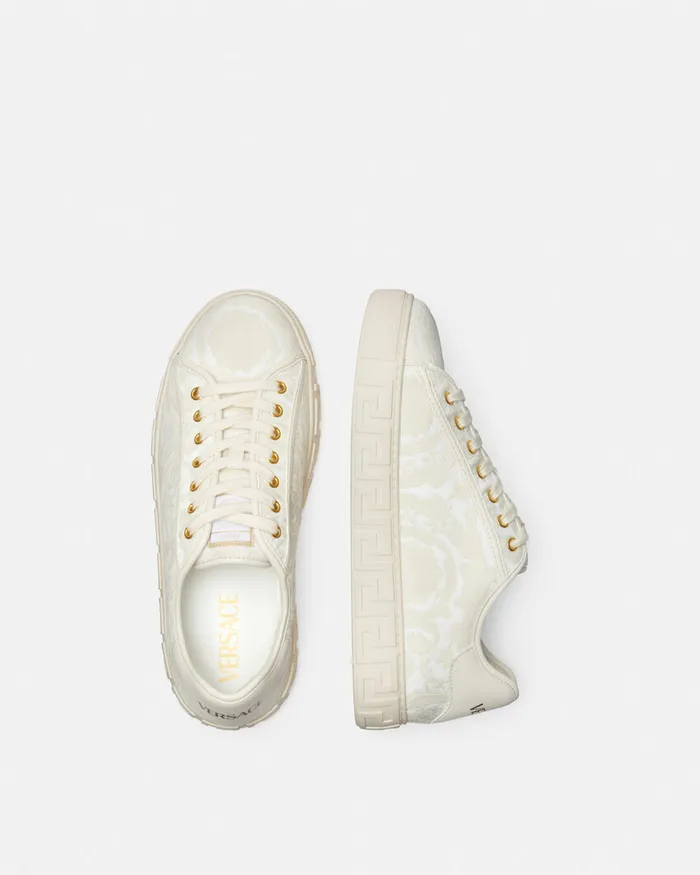 Versace Greca Men Barocco Greca Sneakers Whiteprint