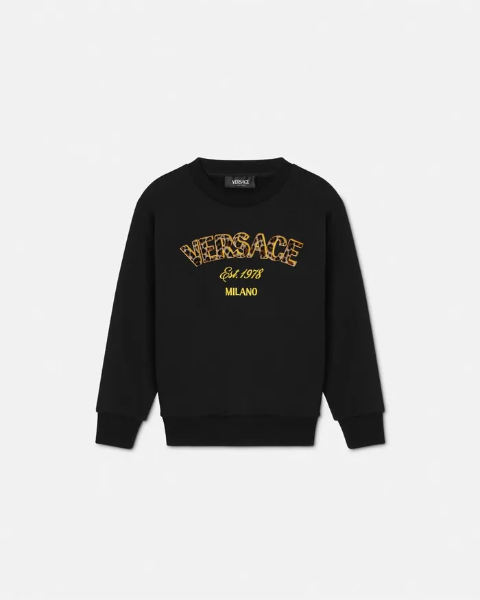Versace Knitwear and Sweatshirts Kids Wild Stamp Sweatshirt Black