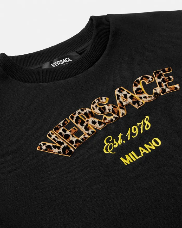 Versace Knitwear and Sweatshirts Kids Wild Stamp Sweatshirt Black