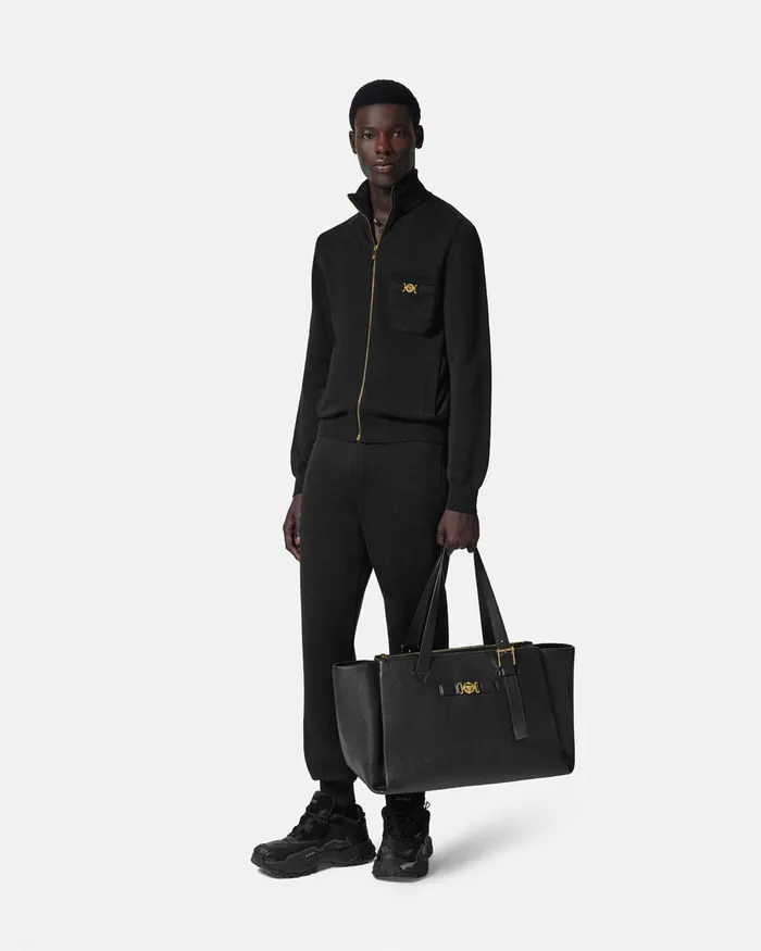 Versace Knitwear Men CashmereBlend Knit Sweatpants Black