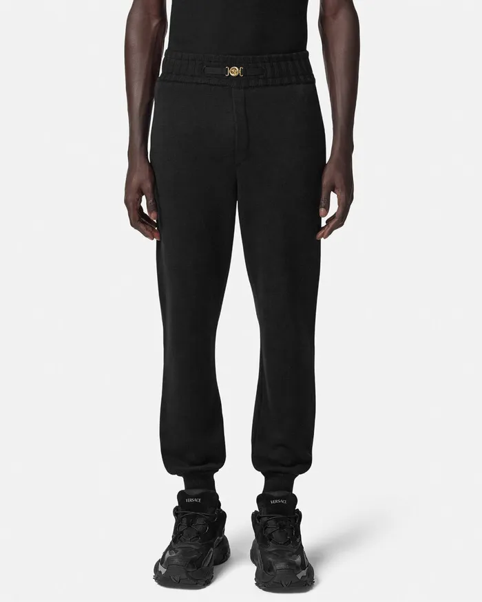 Versace Knitwear Men CashmereBlend Knit Sweatpants Black