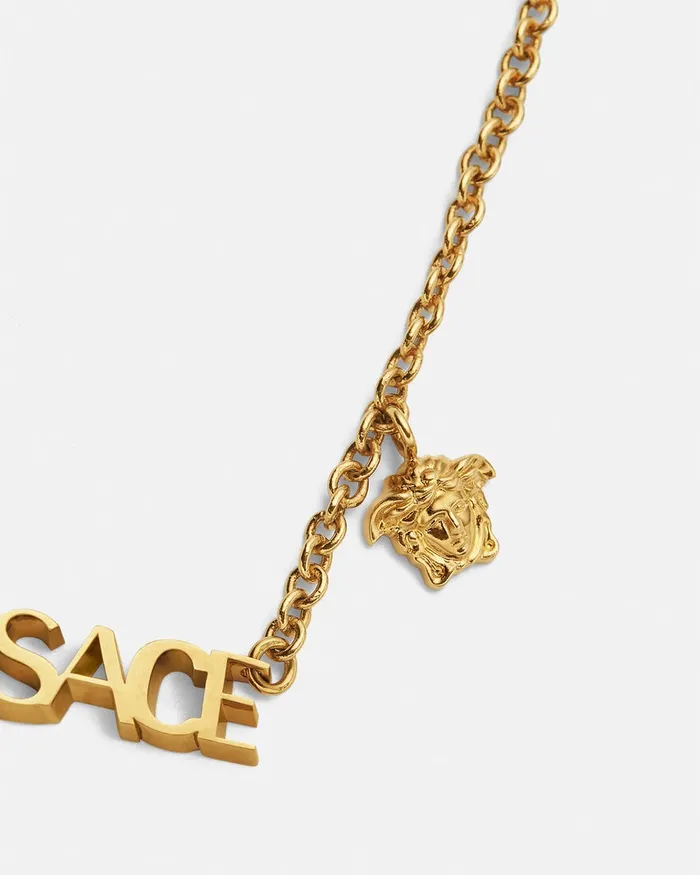 Versace Necklaces WomenMen Logo Necklace Light Gold