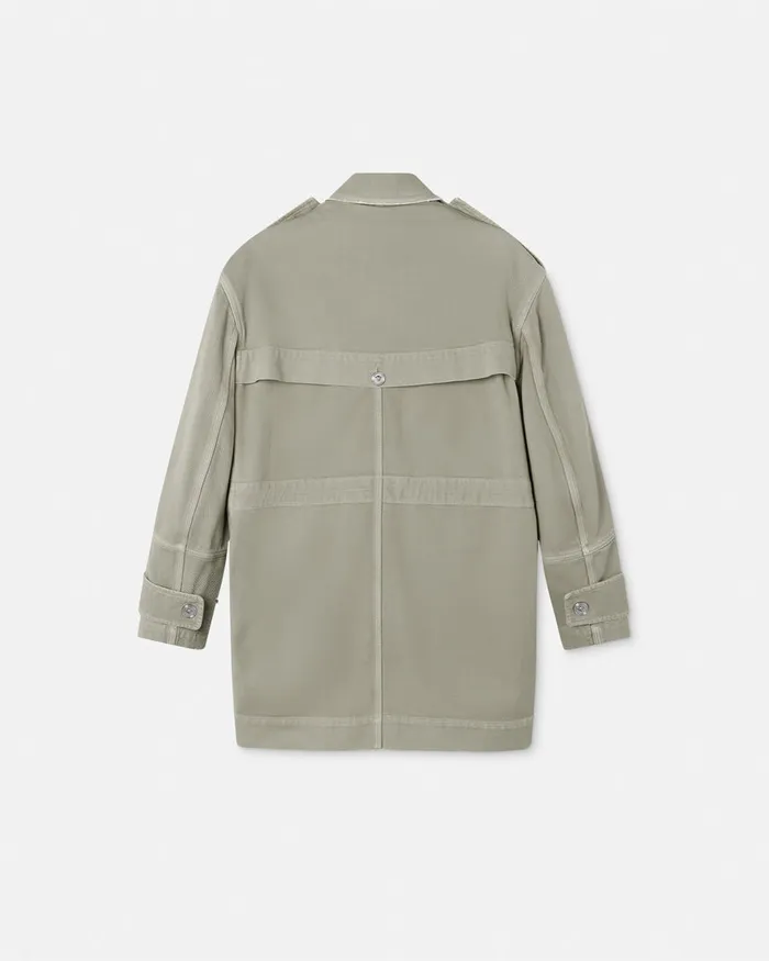 Versace Outerwear and Coats Women Cargo Denim Jacket Green