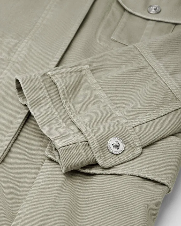 Versace Outerwear and Coats Women Cargo Denim Jacket Green