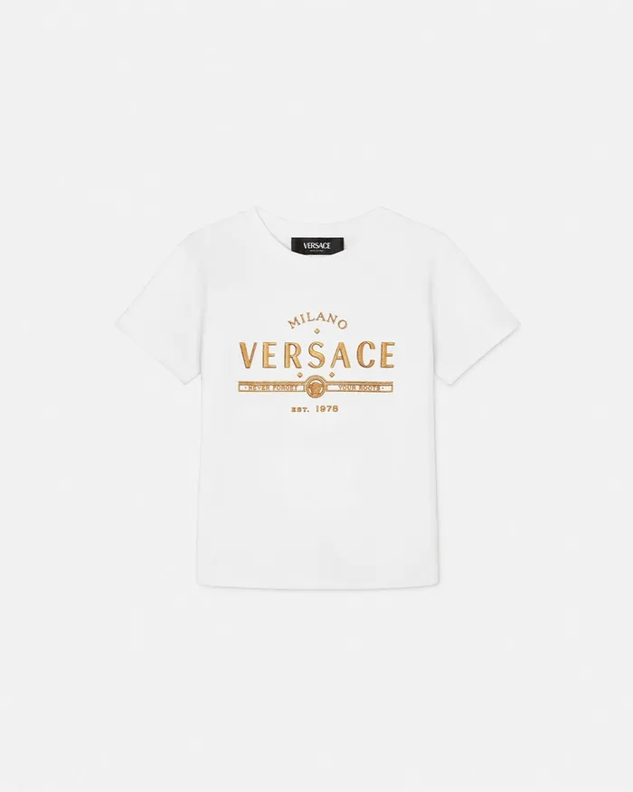 Versace Shirts and Tshirts Kids Logo TShirt Whiteprint