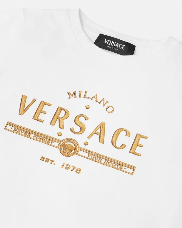 Versace Shirts and Tshirts Kids Logo TShirt Whiteprint