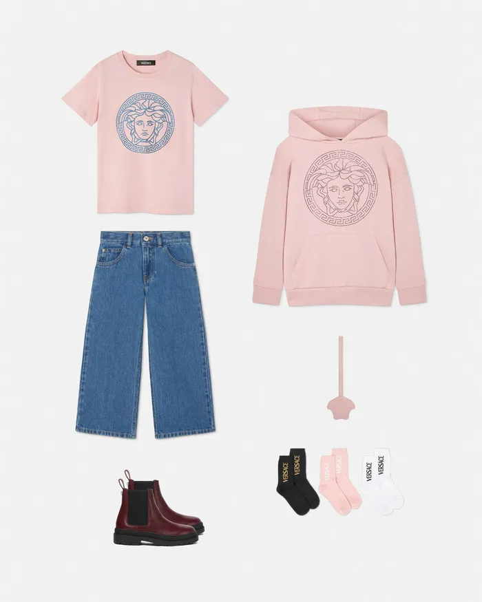 Versace Shirts and Tshirts Kids Medusa TShirt Light Pink