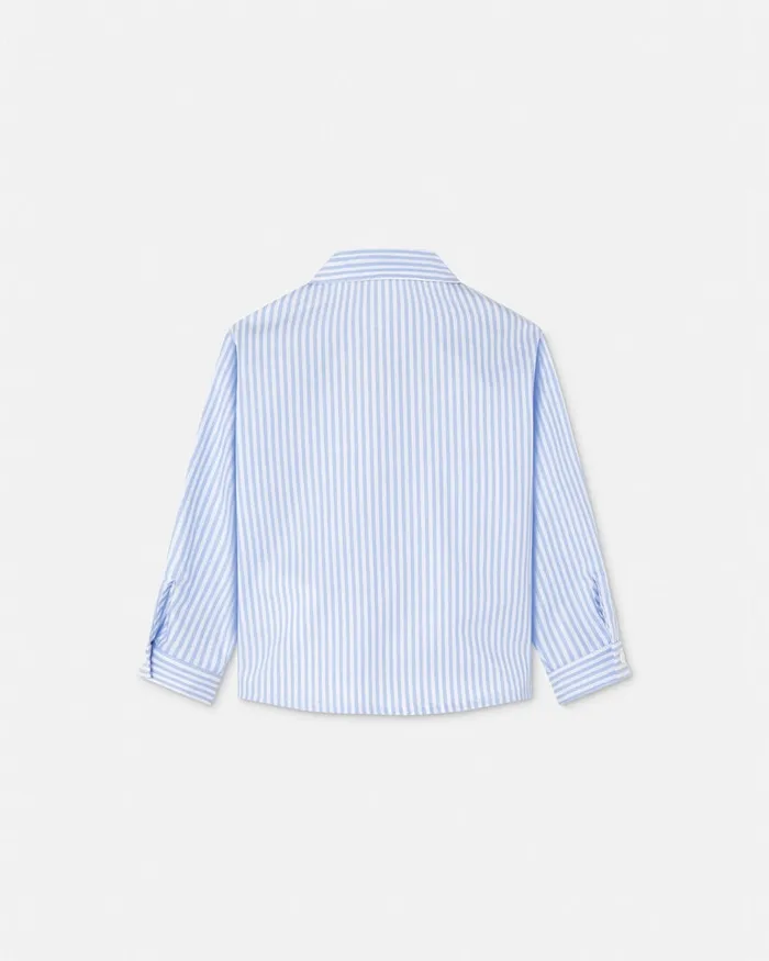 Versace Shirts and Tshirts Kids Oxford Striped Baby Shirt White