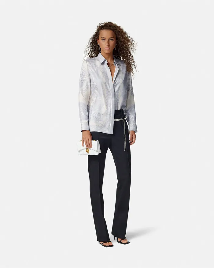 Versace Shirts and Tops Women La Coupe Des Dieux Silk Shirt Print