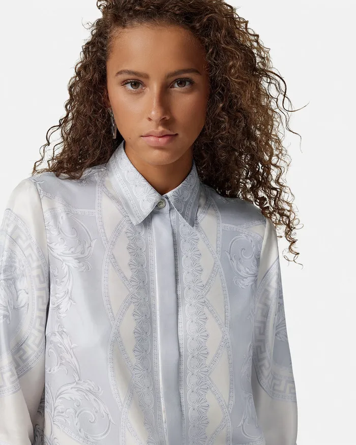Versace Shirts and Tops Women La Coupe Des Dieux Silk Shirt Print