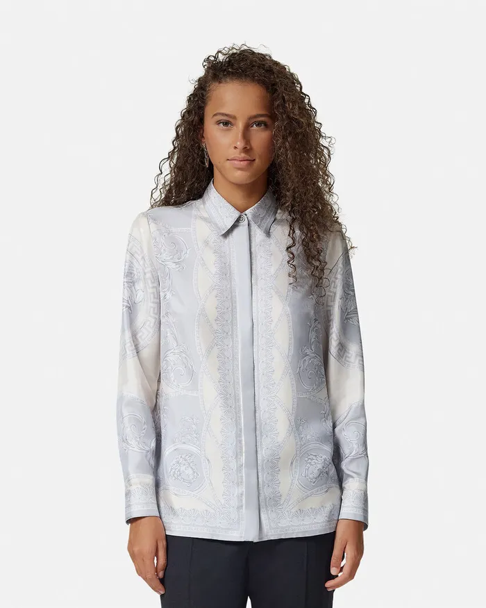 Versace Shirts and Tops Women La Coupe Des Dieux Silk Shirt Print