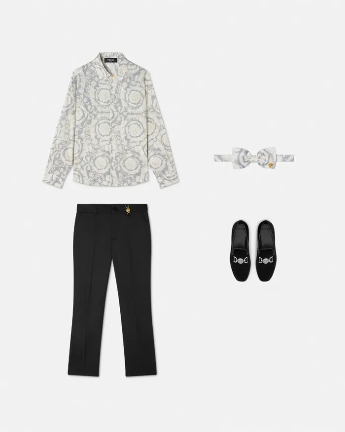 Versace Shirts Kids Barocco Shirt Gray