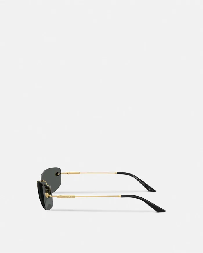 Versace Sunglasses Men Runway Sunglasses Blackgold
