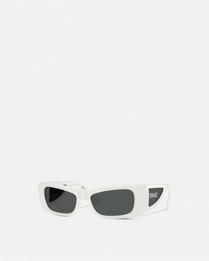 Versace Sunglasses Women Lens Logo Sunglasses White