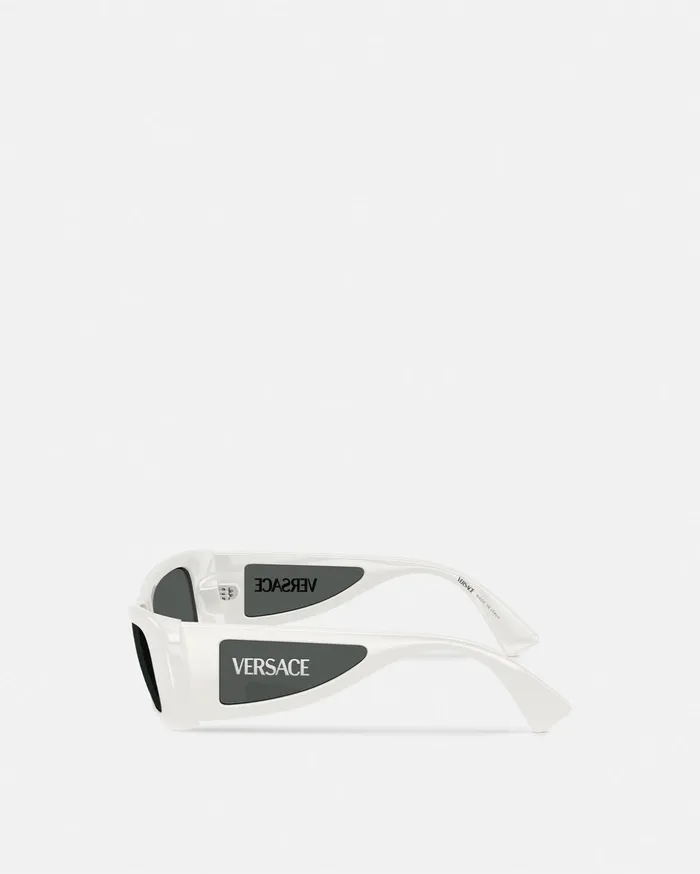 Versace Sunglasses Women Lens Logo Sunglasses White