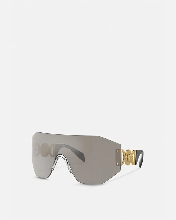 Versace Sunglasses Women Medusa Biggie Mask Sunglasses Havana