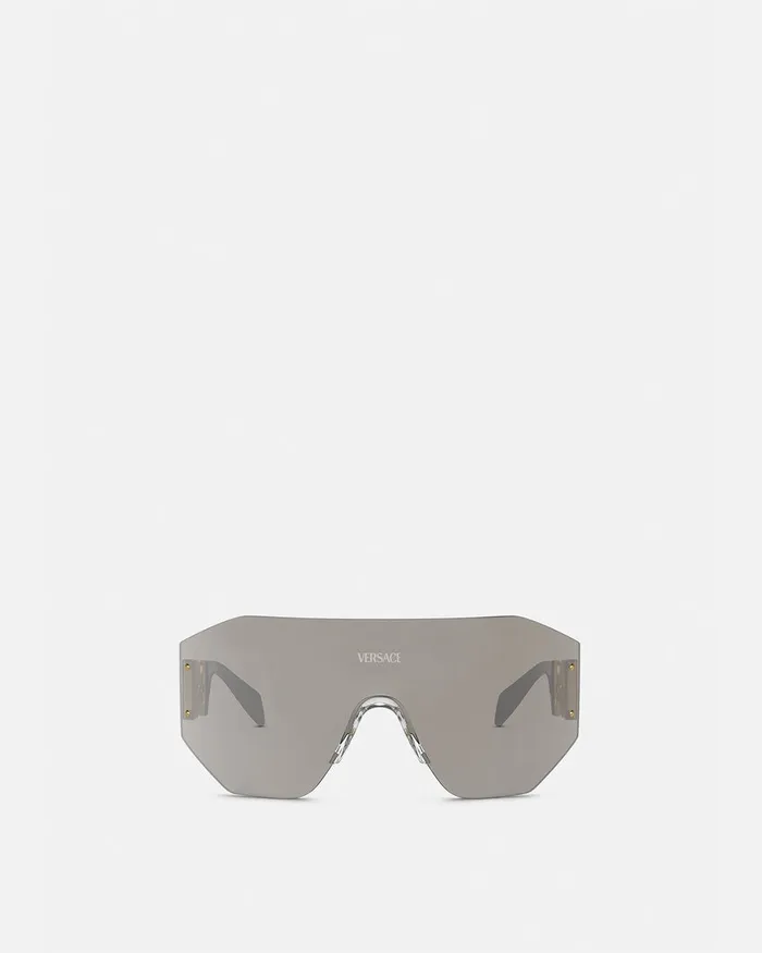 Versace Sunglasses Women Medusa Biggie Mask Sunglasses Havana