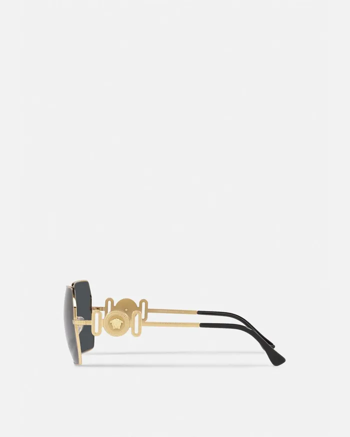 Versace Sunglasses Women Medusa Biggie Sunglasses Blackgold