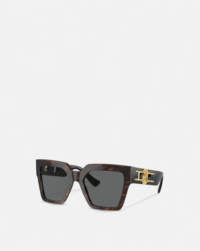 Versace Sunglasses Women Medusa Deco Butterfly Sunglasses Havana