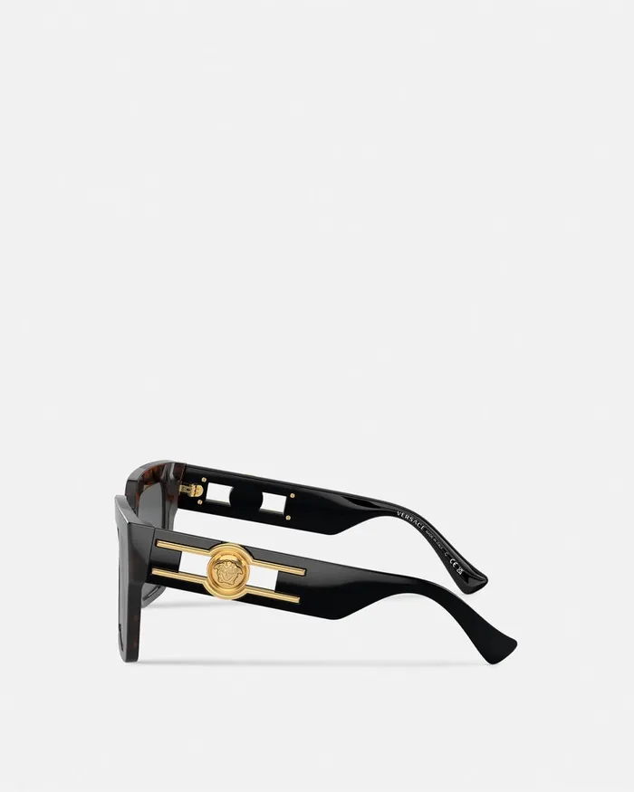 Versace Sunglasses Women Medusa Deco Butterfly Sunglasses Havana