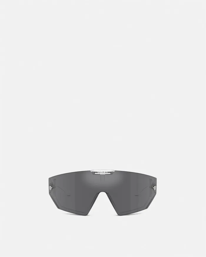 Versace Sunglasses WomenMen Medusa Horizon Maxi Sunglasses Transparent