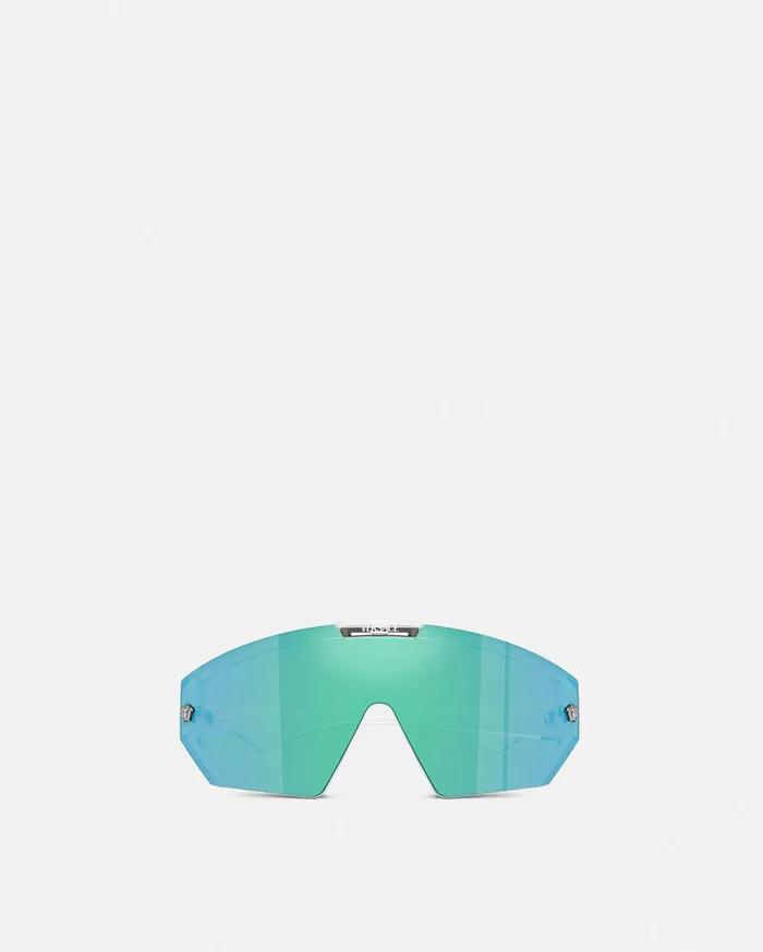 Versace Sunglasses WomenMen Medusa Horizon Maxi Sunglasses Transparent