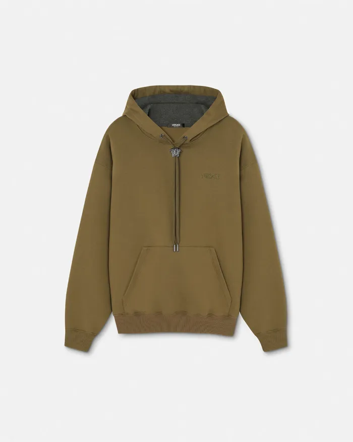 Versace Sweatshirts Men La Medusa Hoodie Green