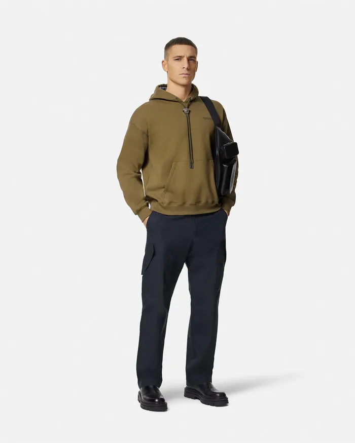 Versace Sweatshirts Men La Medusa Hoodie Green