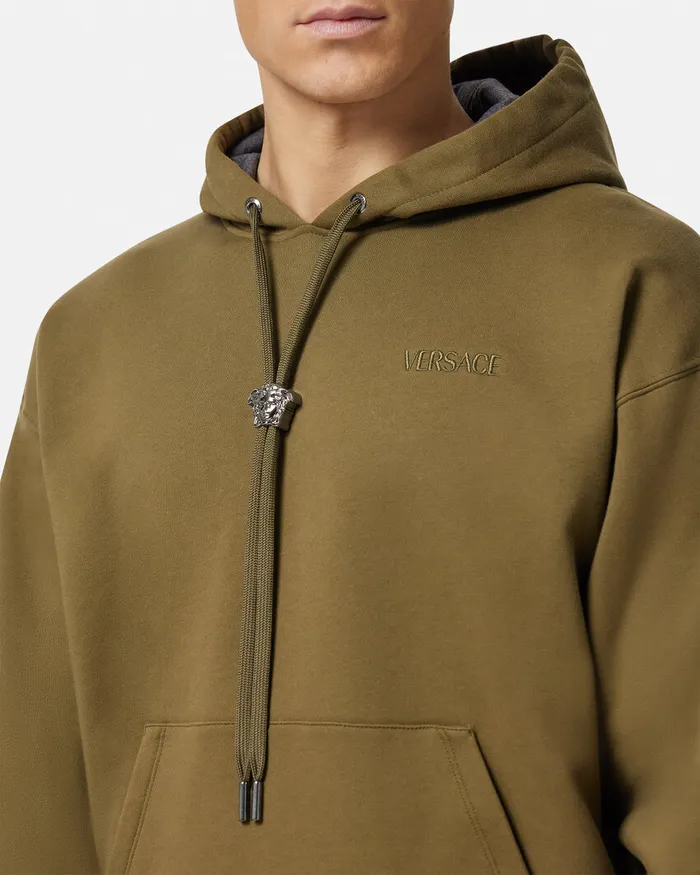 Versace Sweatshirts Men La Medusa Hoodie Green